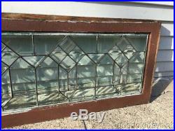 Antique Circa 1910 Beveled Leaded Glass Transom window 64 by 17