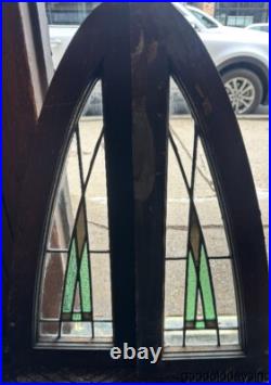 Antique Circa 1920 Stained Leaded Glass Transom Window from Chicago Antique Circa 1920 Stained Leaded Glass Transom Window from Chicago