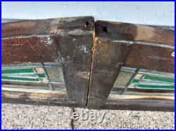 Antique Circa 1920 Stained Leaded Glass Transom Window from Chicago Antique Circa 1920 Stained Leaded Glass Transom Window from Chicago