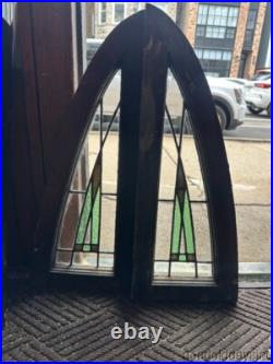 Antique Circa 1920 Stained Leaded Glass Transom Window from Chicago Antique Circa 1920 Stained Leaded Glass Transom Window from Chicago