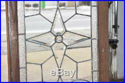 Antique Clear And Beveled Leaded Glass Window Center Jewel