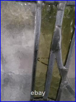 Antique Colorful Abstract English Leaded Stained Glass Window Transom 21x17