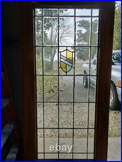 Antique Door With Fully Beveled Leaded Glass Architectural Salvage