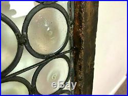Antique French Leaded Stained Rondel Glass Window