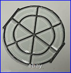 Antique Fully Beveled Non Geometric Leaded Circular Glass Centerpiece Window