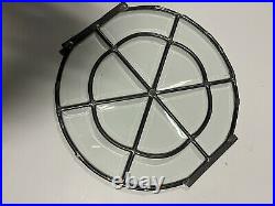 Antique Fully Beveled Non Geometric Leaded Circular Glass Centerpiece Window