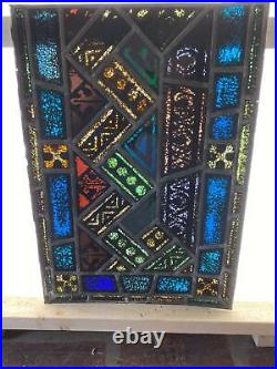 Antique German Stained Glass Church Window From A Closed Church M17