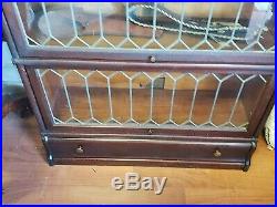 Antique Globe Wernicke 5 Tier Bookcase! Leaded Glass7 Pieces1910's WE SHIP