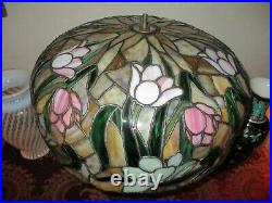 Antique Gorham Leaded Glass Lamp Lotus Design 18W Shade Only Duffner Handel