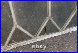 Antique Gothic Leaded Glass Window Panel Pair Architectural Salvage