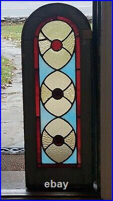 Antique Gothic Stained Glass Church Window Set(2), Tombstone Shape Philadelphia