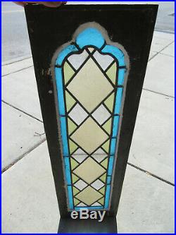 Antique Gothic Stained Glass Window 12 X 40 1 Of 2 Architectural Salvage