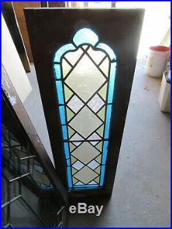 Antique Gothic Stained Glass Window 12 X 40 1 Of 2 Architectural Salvage