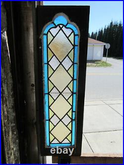 Antique Gothic Stained Glass Window 12 X 40 Architectural Salvage