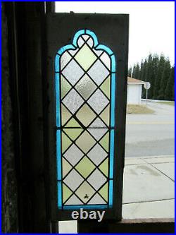 Antique Gothic Stained Glass Window 16 X 40 1 Of 2 Architectural Salvage