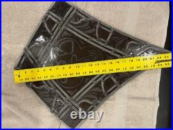 Antique Hand Painted & Leaded Stained Glass Church Window Panel Antique Hand Painted & Leaded Stained Glass Church Window Panel