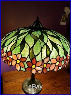 Antique Handel Leaded Stained Glass Lamp c. 1905
