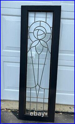 Antique LEADED (STAINED) GLASS WINDOW / DOOR (ENGLISH ROSE)