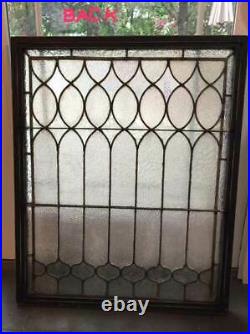 Antique LEADED STAINED WINDOW PRIVACY TEXTURED GLASS