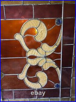 Antique Large Stained Glass Window SPRING SALE from 1850's