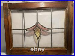 Antique Late 19th Century Victorian Stained Glass Window Restored Frame Wow Antique Late 19th Century Victorian Stained Glass Window Restored Frame Wow
