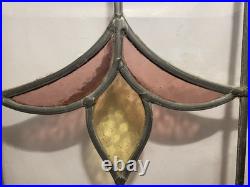 Antique Late 19th Century Victorian Stained Glass Window Restored Frame Wow Antique Late 19th Century Victorian Stained Glass Window Restored Frame Wow