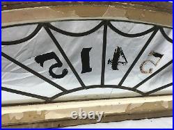 Antique Leaded 17 Lite Arched Dome Top Transom Window With Frame 16x61 215-18E