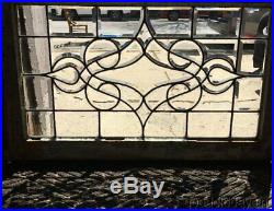 Antique Leaded Beveled Glass Transom Window Circa 1900 32 by 21