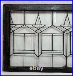 Antique Leaded Clear WAVY Glass Window 44.5x23.5 Chicago Bungalow Transom Deco Antique Leaded Clear WAVY Glass Window 44.5x23.5 Chicago Bungalow Transom Deco