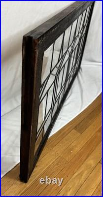Antique Leaded Clear WAVY Glass Window 44.5x23.5 Chicago Bungalow Transom Deco Antique Leaded Clear WAVY Glass Window 44.5x23.5 Chicago Bungalow Transom Deco