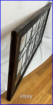 Antique Leaded Clear WAVY Glass Window 44.5x23.5 Chicago Bungalow Transom Deco Antique Leaded Clear WAVY Glass Window 44.5x23.5 Chicago Bungalow Transom Deco
