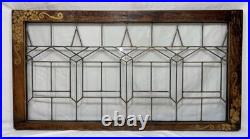 Antique Leaded Clear WAVY Glass Window 44.5x23.5 Chicago Bungalow Transom Deco Antique Leaded Clear WAVY Glass Window 44.5x23.5 Chicago Bungalow Transom Deco