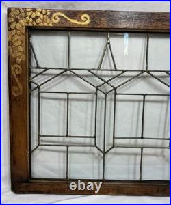 Antique Leaded Clear WAVY Glass Window 44.5x23.5 Chicago Bungalow Transom Deco Antique Leaded Clear WAVY Glass Window 44.5x23.5 Chicago Bungalow Transom Deco