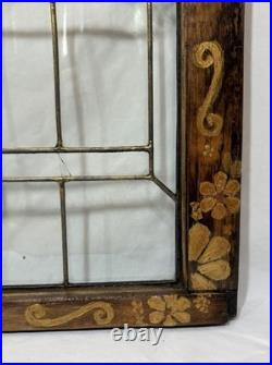 Antique Leaded Clear WAVY Glass Window 44.5x23.5 Chicago Bungalow Transom Deco Antique Leaded Clear WAVY Glass Window 44.5x23.5 Chicago Bungalow Transom Deco