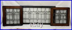 Antique Leaded Clear WAVY Glass Window 44.5x23.5 Chicago Bungalow Transom Deco Antique Leaded Clear WAVY Glass Window 44.5x23.5 Chicago Bungalow Transom Deco