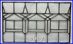Antique Leaded Clear WAVY Glass Window 44.5x23.5 Chicago Bungalow Transom Deco Antique Leaded Clear WAVY Glass Window 44.5x23.5 Chicago Bungalow Transom Deco