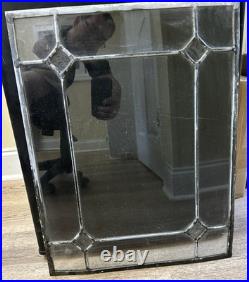 Antique Leaded Glass 22.5 X 17.5 Transom Window Old vintage