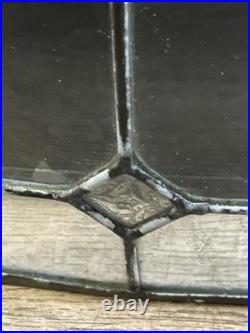 Antique Leaded Glass 22.5 X 17.5 Transom Window Old vintage