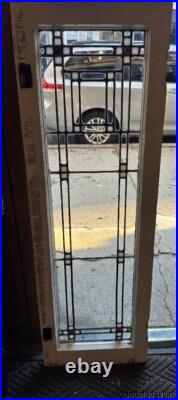Antique Leaded Glass Door / Window 45 by 15 Circa 1920 Prairie Style Antique Leaded Glass Door / Window 45 by 15 Circa 1920 Prairie Style