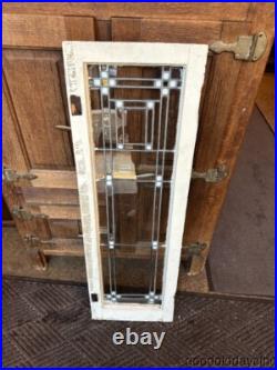 Antique Leaded Glass Door / Window 45 by 15 Circa 1920 Prairie Style Antique Leaded Glass Door / Window 45 by 15 Circa 1920 Prairie Style