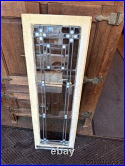 Antique Leaded Glass Door / Window 45 by 15 Circa 1920 Prairie Style Antique Leaded Glass Door / Window 45 by 15 Circa 1920 Prairie Style