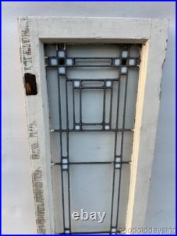 Antique Leaded Glass Door / Window 45 by 15 Circa 1920 Prairie Style Antique Leaded Glass Door / Window 45 by 15 Circa 1920 Prairie Style
