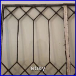 Antique Leaded Glass Double Windowpane, 28 W by 28 H