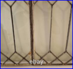 Antique Leaded Glass Double Windowpane, 28 W by 28 H