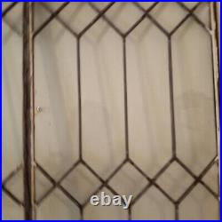 Antique Leaded Glass Double Windowpane, 28 W by 28 H