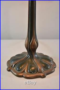 Antique Leaded Glass Lamp Cattails Water Lilly 18 Miller Lamp Company