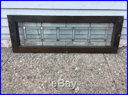 Antique Leaded Glass Transom Window 34 by 12 Circa 1920