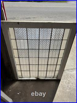 Antique Leaded Glass Window With 24 Luxfer Tiles Framed 28.5 X 35.5 Salvage Antique Leaded Glass Window With 24 Luxfer Tiles Framed 28.5 X 35.5 Salvage
