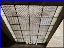 Antique Leaded Glass Window With 24 Luxfer Tiles Framed 28.5 X 35.5 Salvage Antique Leaded Glass Window With 24 Luxfer Tiles Framed 28.5 X 35.5 Salvage