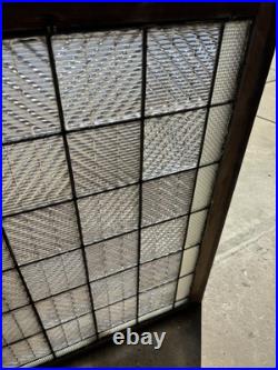 Antique Leaded Glass Window With 24 Luxfer Tiles Framed 28.5 X 35.5 Salvage Antique Leaded Glass Window With 24 Luxfer Tiles Framed 28.5 X 35.5 Salvage